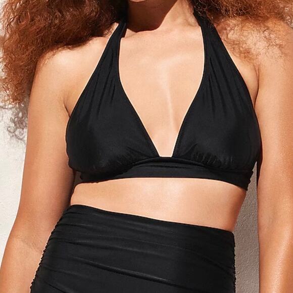 J Crew Women’s Halter Tie Neck Bikini Swim Top Medium Red BY633 - Picture 8 of 9